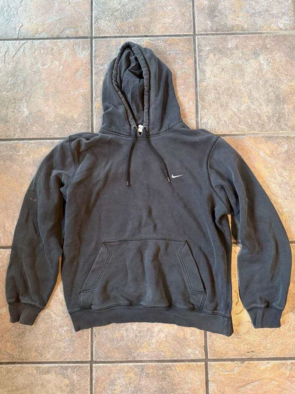 Nike Faded Black Mini Swoosh Hoodie Size Large